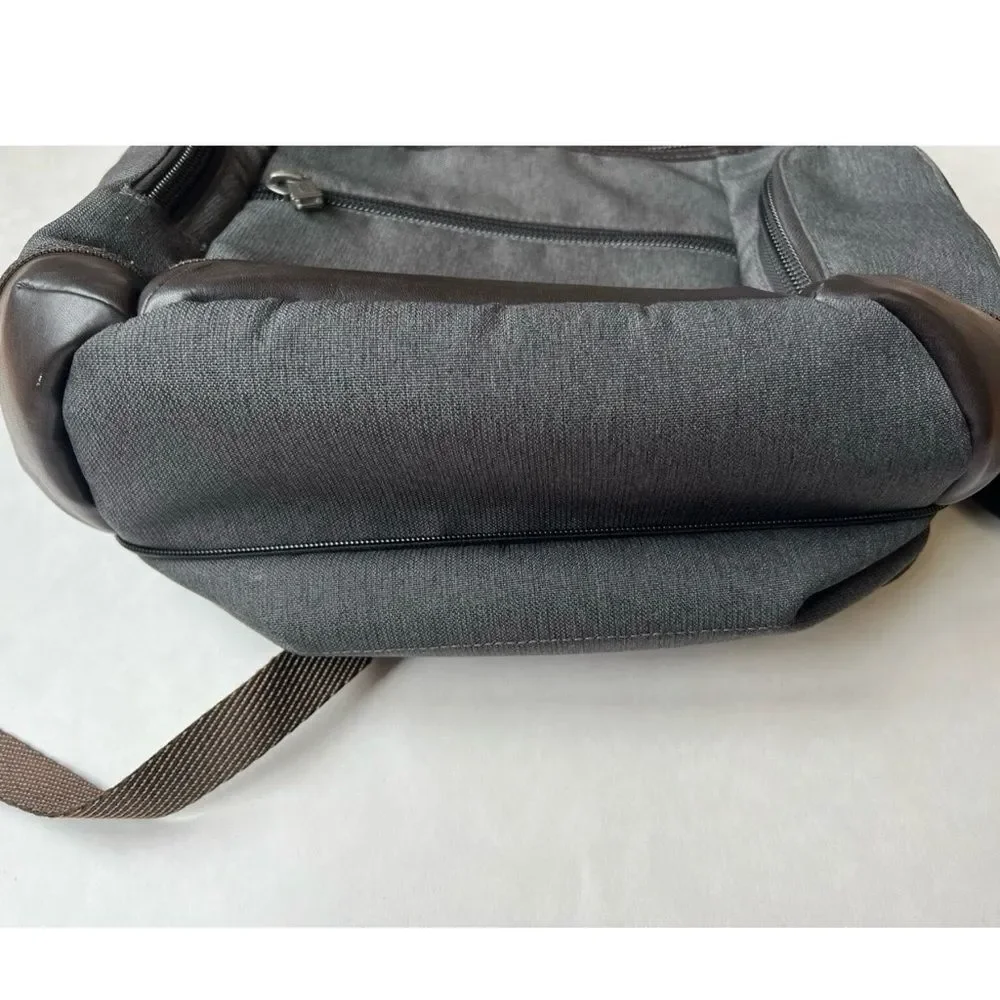 Tumi Alpha Bravo Knox Gray Brown Backpack Laptop Carryon Bag $595 MSRP